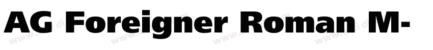 AG Foreigner Roman M字体转换